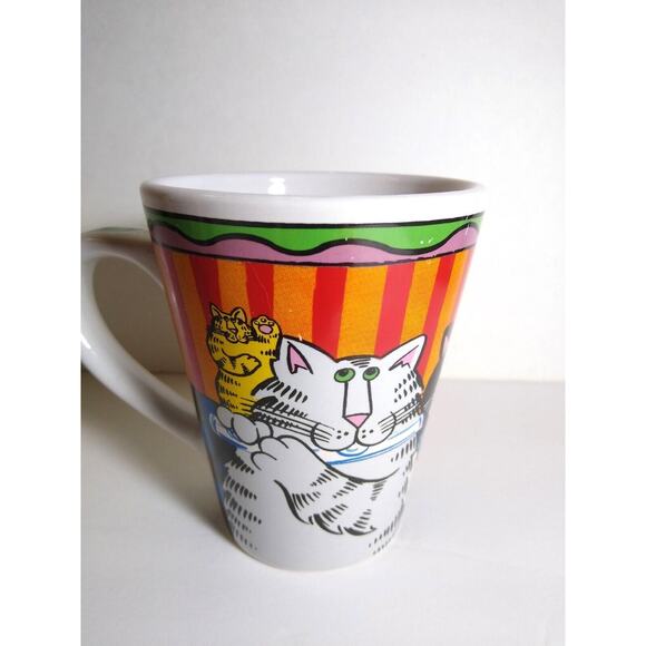 Catzilla Candace Reiter Designs Musician Cat Kitten Coffee Tea Mug Vintage 2003 - Picture 3 of 5